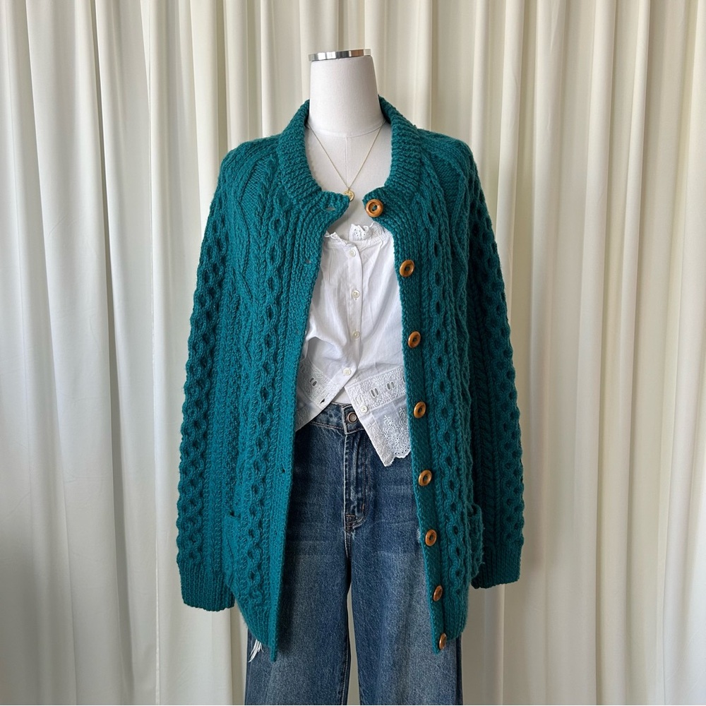 VTG Padraic O Maille Traditional Hand Knit Sweater fisherman’s Cable knit - Picture 5 of 9
